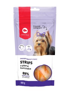 MACED Chicken breast strips - skanėstas šunims - 60g