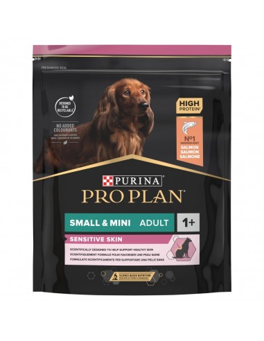 PURINA Pro Plan Sensitive Skin Small & Mini Adult Salmon - sausas maistas šunims - 700g