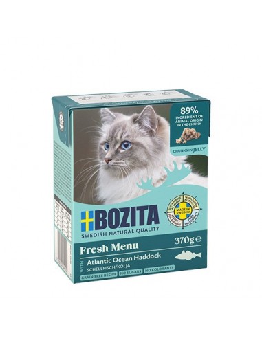 BOZITA Fresh Menu Haddock in jelly - šlapias kačių maistas - 370g