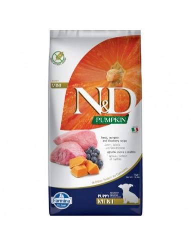 FARMINA N&D Pumpkin Lamb&Blueberry Puppy Mini - sausas maistas šunims - 7kg