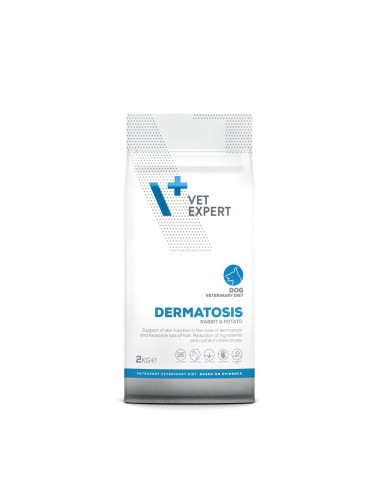 VET EXPERT Veterinary Diet Dermatosis Dog Triušiena & Bulvė - sausas šunų maistas - 2 kg