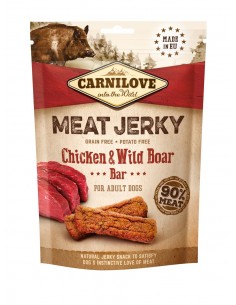 CARNILOVE MEAT JERKY Chicken with Wild Boar - užkandis...