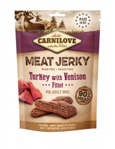 CARNILOVE Meat Jerky Turkey with Venison - užkandis...