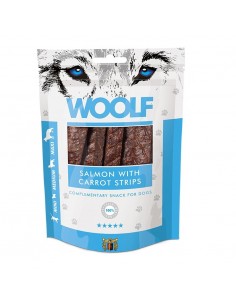 WOOLF Salmon with carrot strips - skanėstas šuniui - 100g
