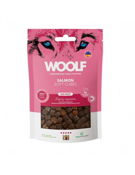 WOOLF Soft Cubes Salmon - skanėstas šuniui - 100g