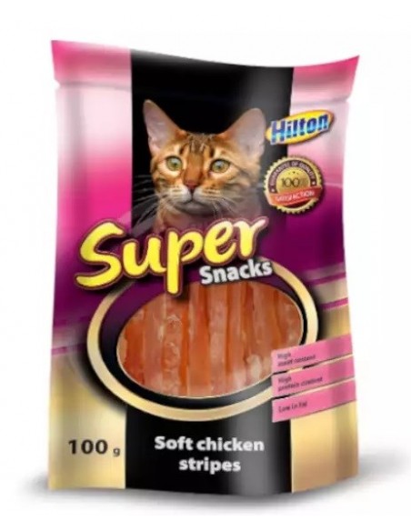 HILTON Soft chicken stripes - skanėstas katėms - 100g