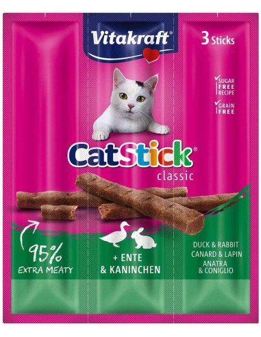 VITAKRAFT CatStick Classic Duck and rabbit skanėstas katėms 18g