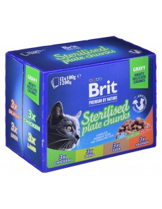 BRIT Premium Cat Sterilised Plate - drėgno kačių ėdalo -... 2