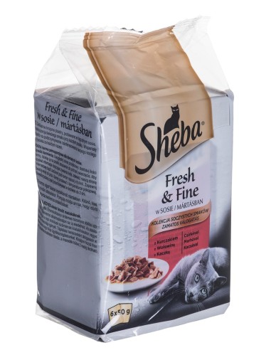 Sheba Fresh & Fine Mini  Mėsa padaže 6 x 50g