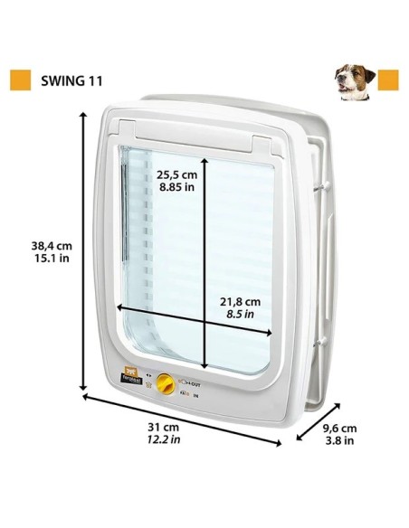 FERPLAST Swing 11 grey - šuo ir katė durys - 31 x 9,6 x 38,4 cm