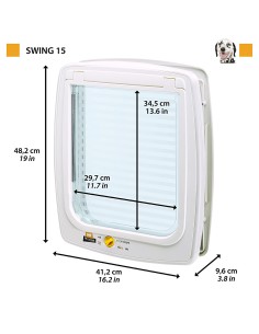 FERPLAST Swing 15 - Didelės šunų durelės, juodos spalvos 2