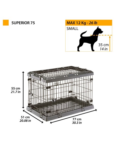 FERPLAST Superior 75 - Narvas šunims - 77 x 51 x 55 cm