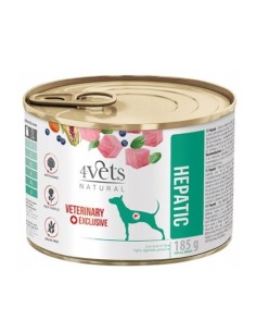 4VETS Natural Hepatic Dog  - drėgnas ėdalas šunims - 185 g