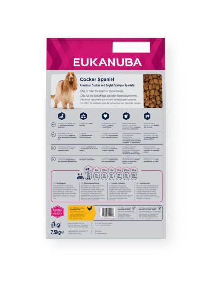Eukanuba Breed Specific Cocker Spaniel 7,5 kg Suaugusių Viščiukas