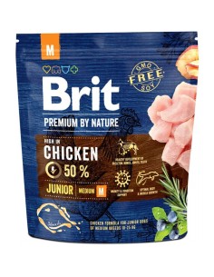 BRIT Premium by Nature Junior M Chicken - sausas maistas...