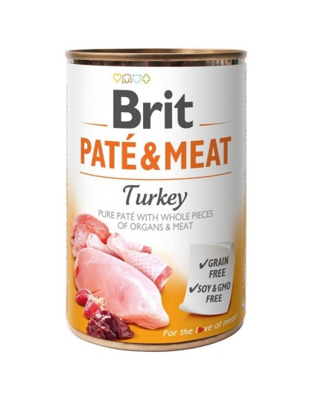 BRIT Paté & Meat Turkey - drėgnas ėdalas šunims - 400g