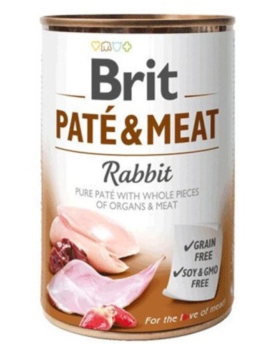 BRIT Paté & Meat Rabbit - drėgnas ėdalas šunims...