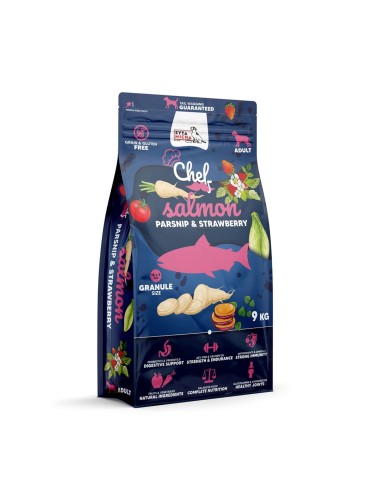 SYTA MICHA Chef Salmon, parsnip and strawberry - sausas maistas šunims - 9kg