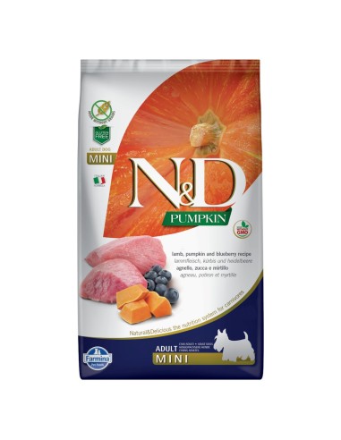 FARMINA N&D Pumpkin Lamb&Blueberry Mini Adult  - sausas maistas šunims - 7 kg