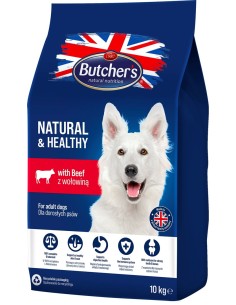 BUTCHER'S Natural&Healthy with beef - sausas maistas...