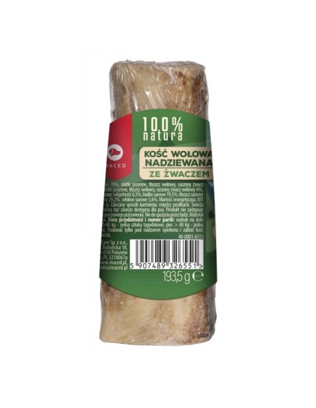 MACED Bone stuffed with beef rumen - šunų kramtymo žaislas - 193,5g