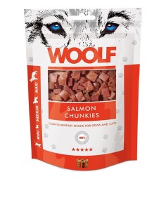 WOOLF Salmon Chunkies - skanėstas šunims ir katėms - 100 g