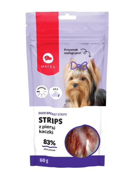 MACED Duck breast strips - skanėstas šunims - 60g
