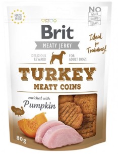 BRIT Meaty Jerky Meaty Coins Turkey - skanėstas šunims -... 2