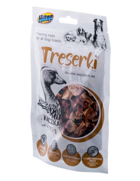 HILTON Treaning treats Duck - skanėstas šunims - 80g