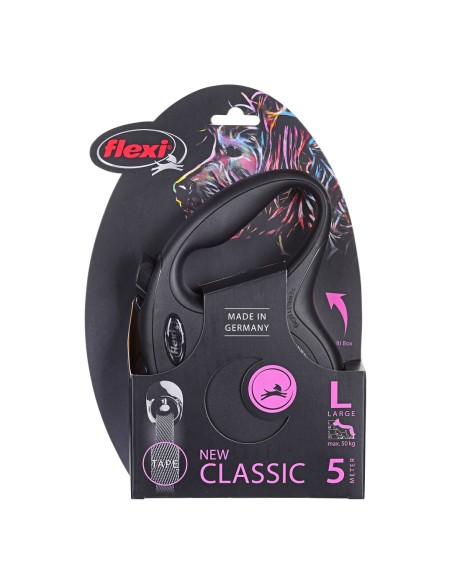 Flexi New Classic Geltona Šuo Susitraukiantis pavadėlis 5 m