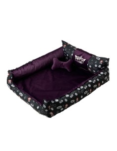 GO GIFT Honden- en kattenmand XXL - violetinė - 110x90x18 cm