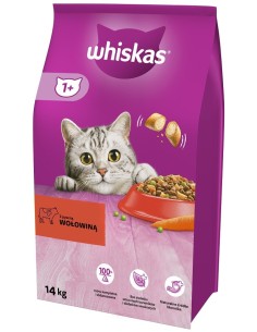 WHISKAS Adult Beef - sausas kačių maistas - 14 kg
