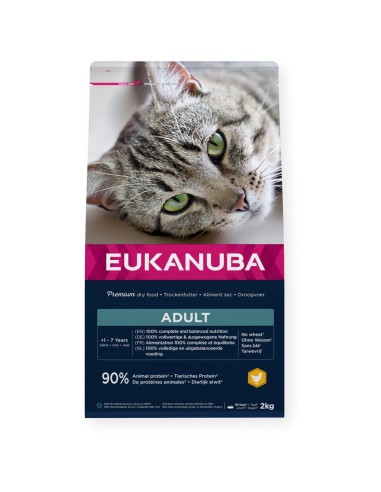 EUKANUBA Adult Chicken  - sausas kačių maistas - 2kg