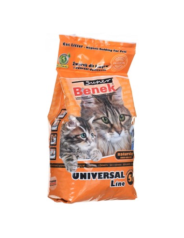 SUPER BENEK UNIVERSAL Kačių kraikas Bentonito smėlis Natūralus 5 l