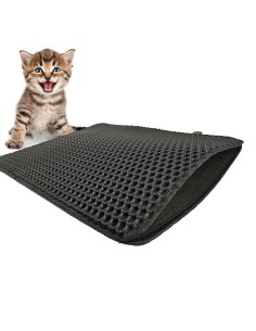 DIAMENTIQ Katės kilimėlis juodas stačiakampis - katės... 2