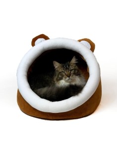 GO GIFT veislinis gultas katėms - ruda-balta - 40x45x34 cm 2