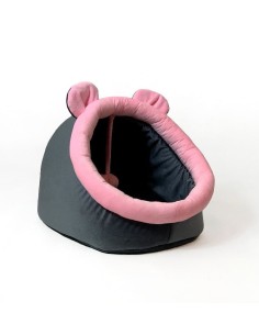 GO GIFT veislinis gultas katėms - grafitinė-rožinė -... 2