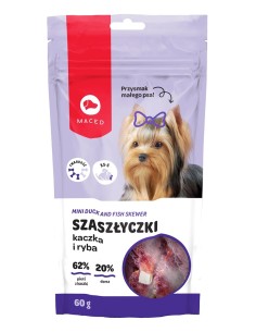 MACED Mini duck and fish skewer - skanėstas šunims - 60g