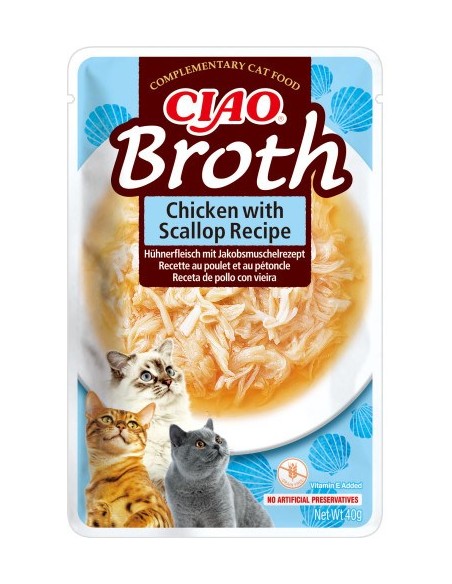 INABA Ciao Broth skanėstas katėms (Vištiena, Šukutės 40g)