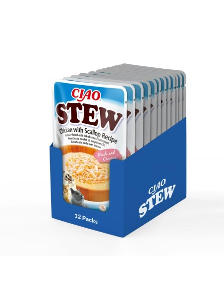 INABA Ciao Stew skanėstas katėms (Vištiena, Šukutės 40g)