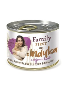 FAMILY FIRST Adult Turkey dish - drėgno kačių ėdalo - 200g